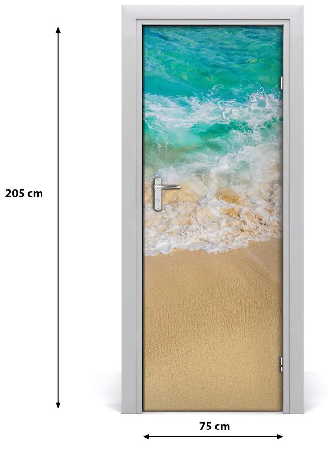 Adesivo per porta Spiaggia e mare 75x205 cm