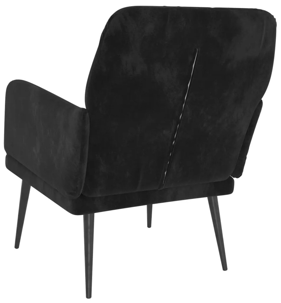 Poltrona nera 62x79x79 cm velluto