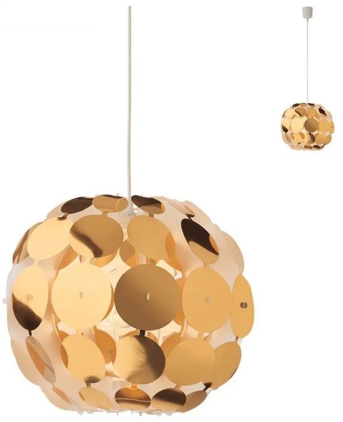 Redo 01-1508 - Lampadario a sospensione con filo ODEON 1xE27/42W/230V diametro 36 cm oro