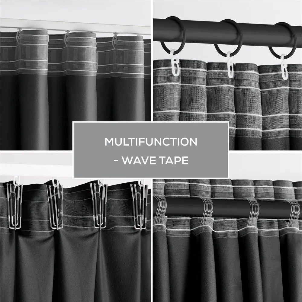 Tenda parzialmente oscurante grigia in velluto 140x270 cm – Restilo