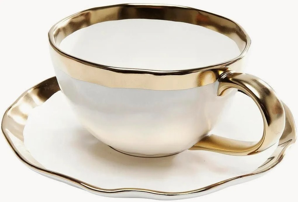 Set di 4 tazze da caffè con piattino Bell