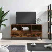 Mobile Porta TV Rovere Fumo 102x36x50 cm in Legno Multistrato 829057