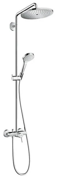 Doccetta con flessibile doccia e barra di scorrimento HANSGROHE Croma Select S in abs cromo anticalcare 1 getto