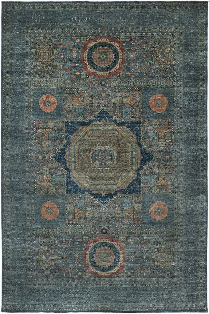 Mamluk Tappeto 390x590 (Pakistan) Annodato A Mano