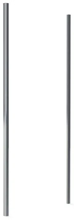 Pannello laterale per box doccia Slimline L 70 x H 195cm, Sp. 6 mm vetro vetro senza finitura / trasparente profilo in alluminio argento anodizzato