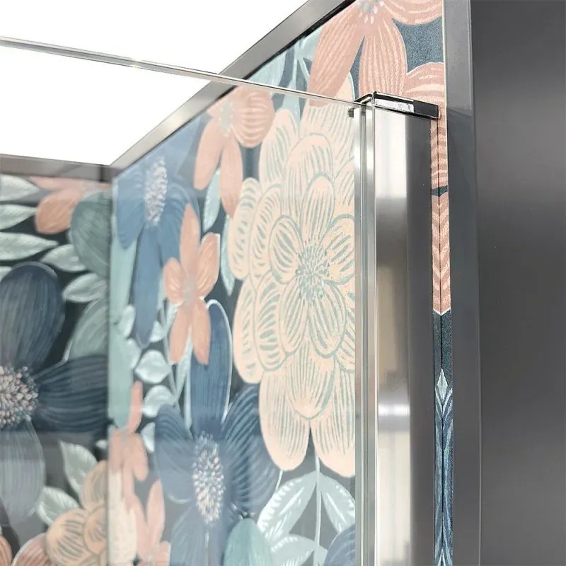 Doccia Walk-In 90 cm trasparente 8 mm profilo cromo H 200 cm Tay