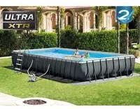 INTEX Set Piscina Ultra XTR Frame Rettangolare 975x488x132 cm