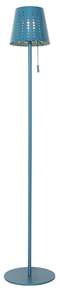 Lampada da terra per esterni blu con LED a 3 livelli di dimmerazione solare - Ferre