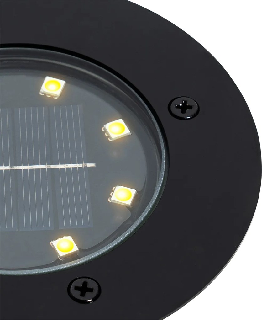 Faretto da terra moderno nero con LED IP65 solare - Terry