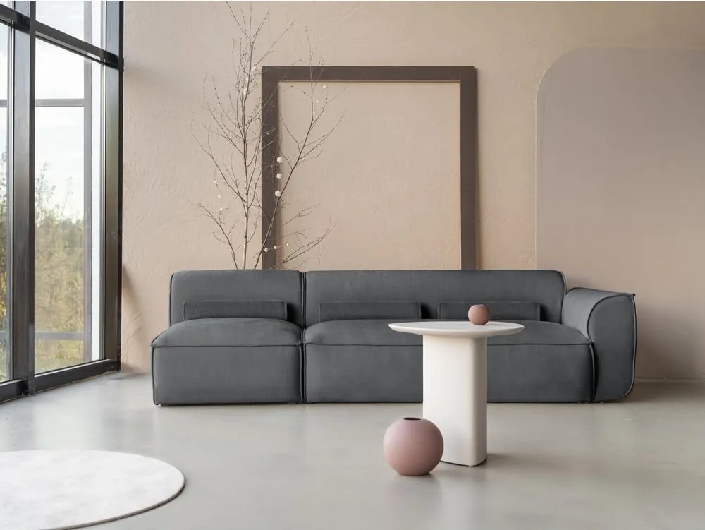 Chaise lounge componibile grigia (con penisola a destra) Flex Felix – Miuform