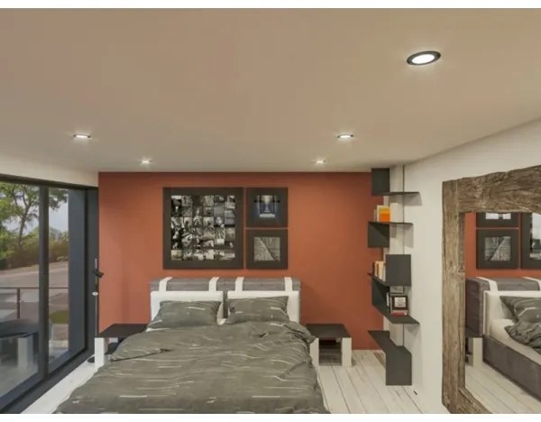 Lampada LED da incasso LED/6W/230V 3000K diametro 8,5 cm nero