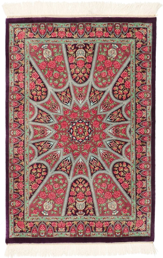 Ghom Tappeto persiano 60x90 (Iran) Annodato A Mano