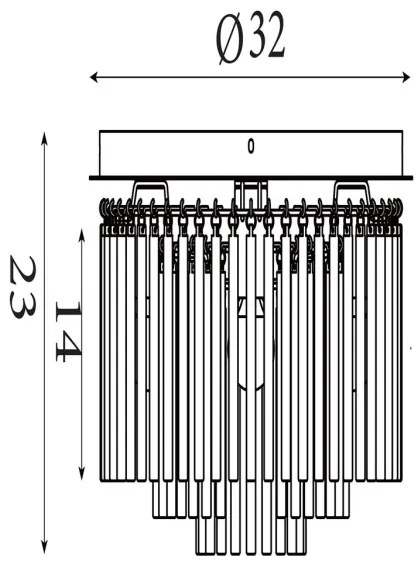 Searchlight 55620-320SM - Plafoniera SWIZZLE 5xE14/60W/230V Ø32 cm fumé