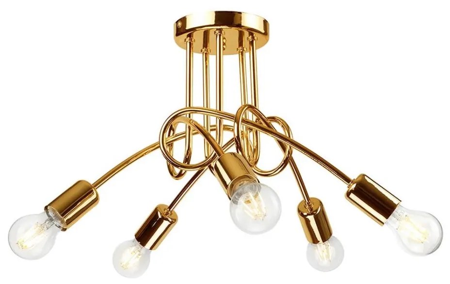 Plafoniera CAMILLA 5xE27/60W/230V montata a soffitto