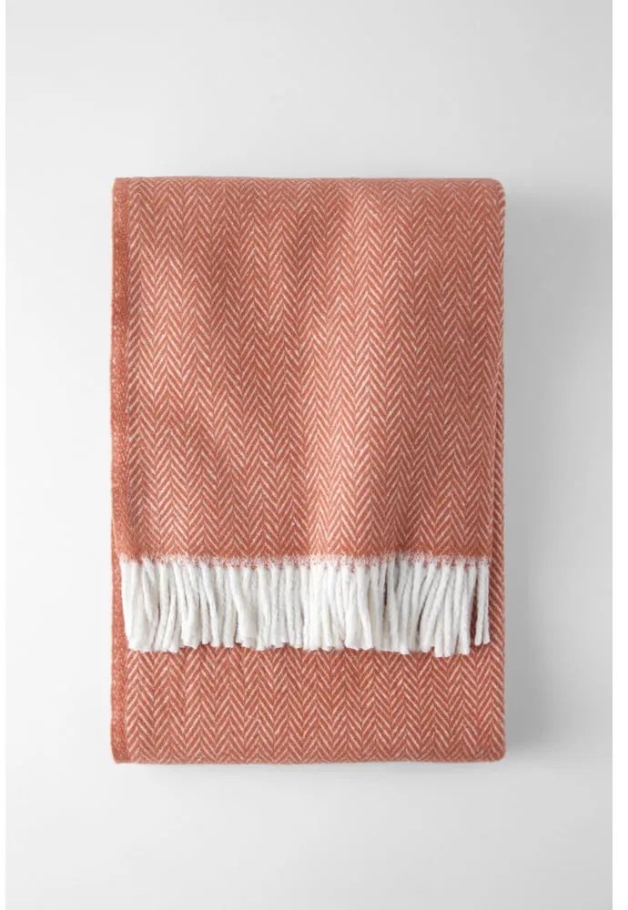 Plaid in terracotta con cotone , 140 x 180 cm Skyline - Euromant