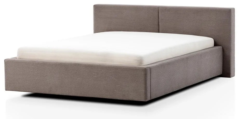 Letto matrimoniale imbottito marrone chiaro rete non inclusa 160x200 cm Cube – Meise Möbel