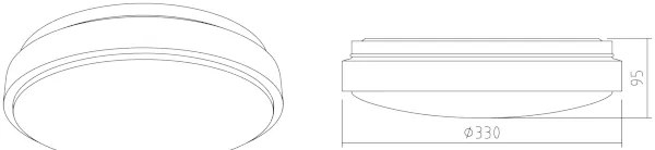 APLED - Plafoniera LED LENS PP TRICOLOR LED/18W/230V IP41 1210lm