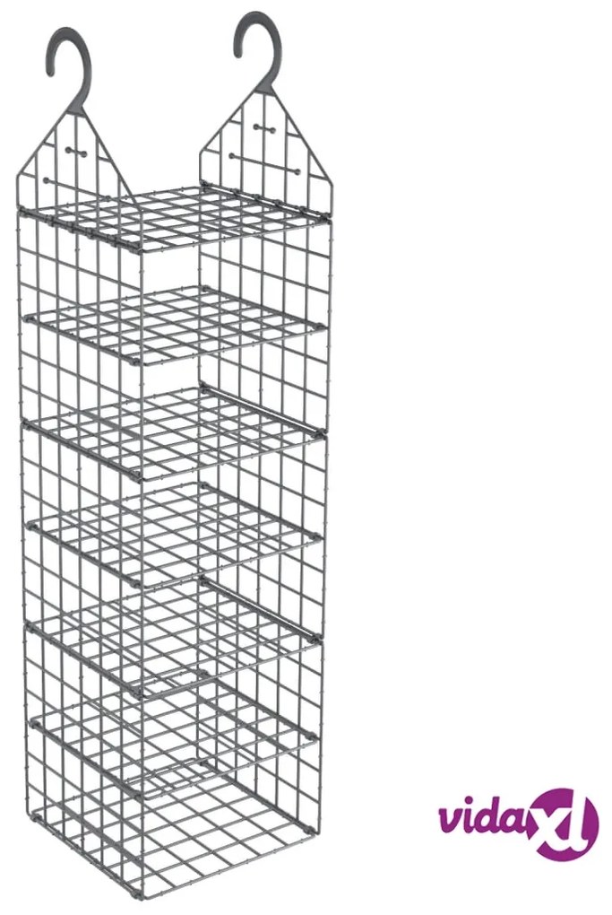 vidaXL Organizer per Armadio da Appendere con 7 Ripiani