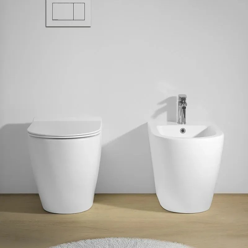 Wc filomuro tornado in ceramica bianco opaco Tokyo