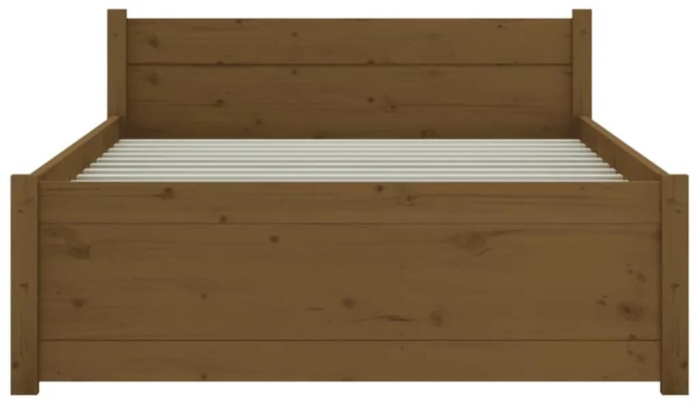 Giroletto marrone miele in legno massello 90x190 cm 3ft single