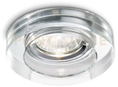 Blues faretto inasso in vetro trasparente attacco gu10 d.9,5cm