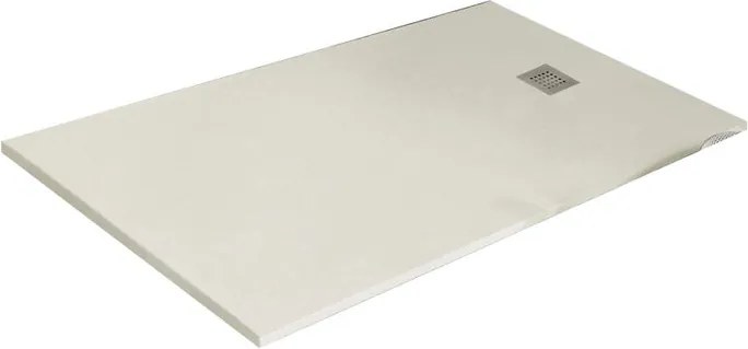 Piatto doccia in resina Strato bianco L 90 x L 90 x H 2.4 cm opaco effetto pietra