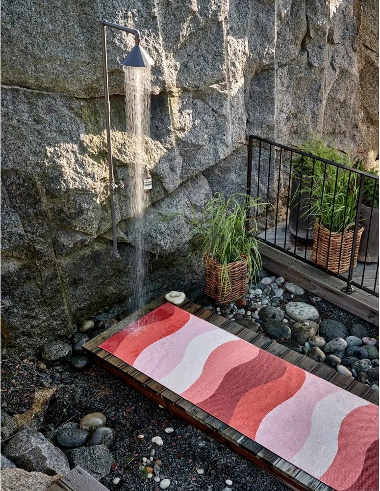 Passatoia da interno/esterno rossa 70x200 cm Urvi Fire – Pappelina