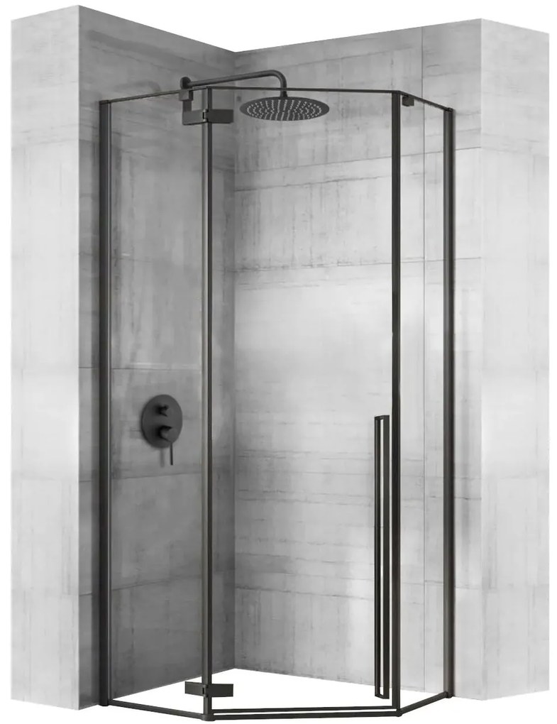 Cabina doccia DIAMOND BLACK MAT 80x80
