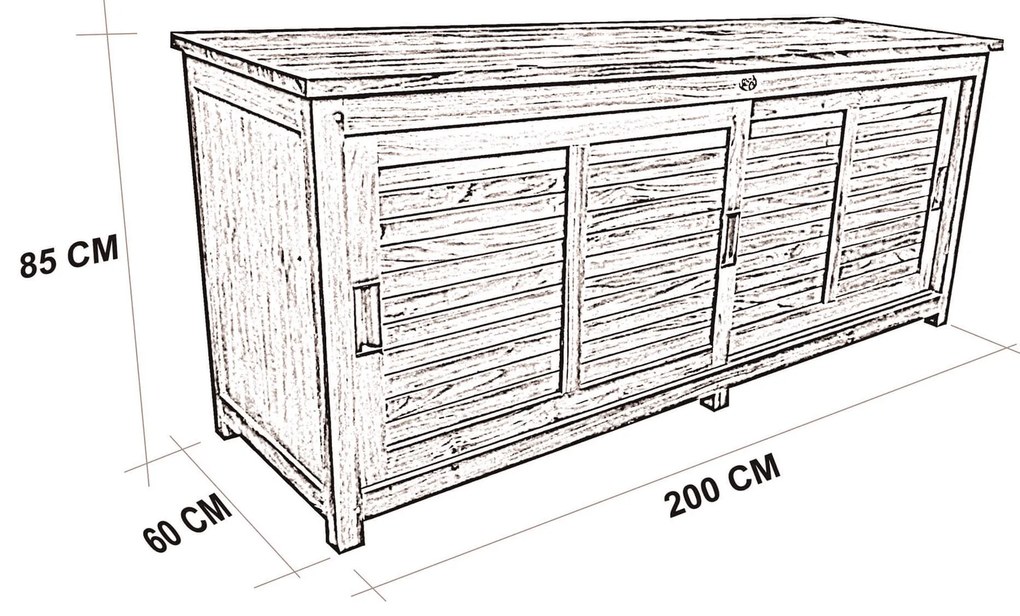 PARADIGMA - mobile da giardino in legno di teak