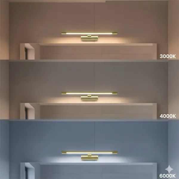 Illuminazione LED per specchio da bagno KLIMT LED/8W/230V 3000/4000/6000K 40 cm IP44 dorata