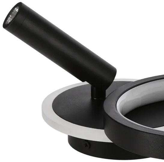 Applique a LED MONET LED/13W/230V + LED/2W 3000/4000/6000K nero