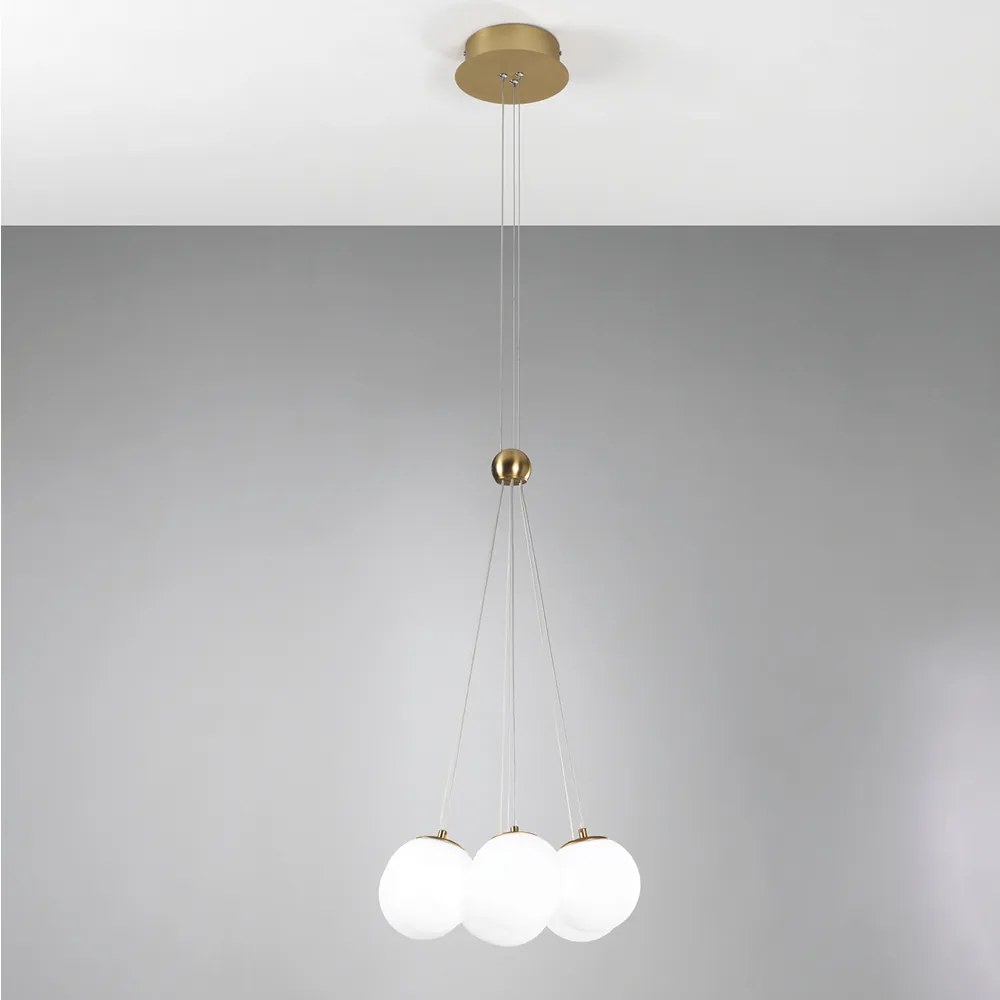 Vivida International Pearl pendant  lamp 0099.30 Oro spazzolato