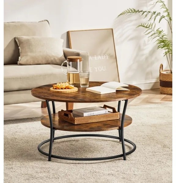 Tavolino da salotto ELDUR marrone/nero