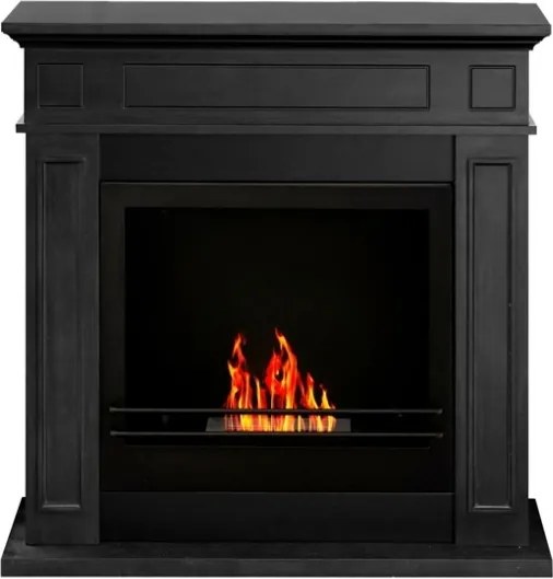 Camino a bioetanolo biocamino da terra JEFFERSON Nero L 89,5 x H90,5 x P28