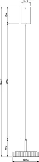 Ondaluce - Lampada a sospensione LED su cavo NINA LED/20W/230V Ø 19 cm oro