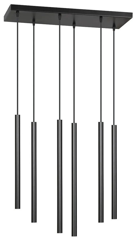 Lampadario a sospensione SELTER 6 BLACK