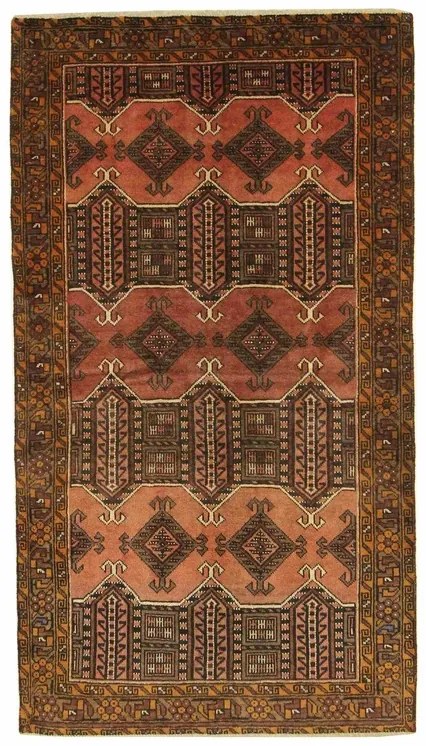 Beluch Tappeto 210x120 Rosso (Iran) Annodato A Mano