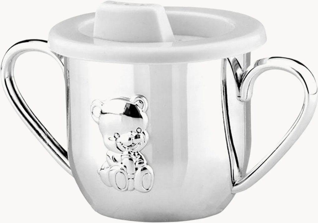 Tazza per bambini con manico placcata in argento Otto