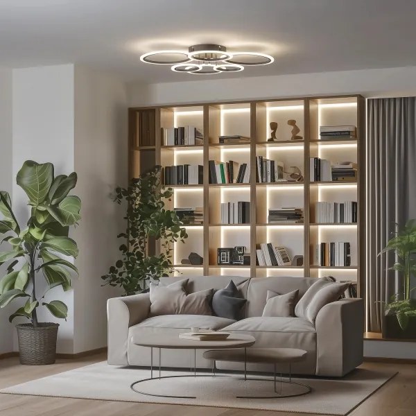 Brilagi - Lampadario a plafone LED dimmerabile ORBITS LED/85W/230V 3000-6500K nero + +TC