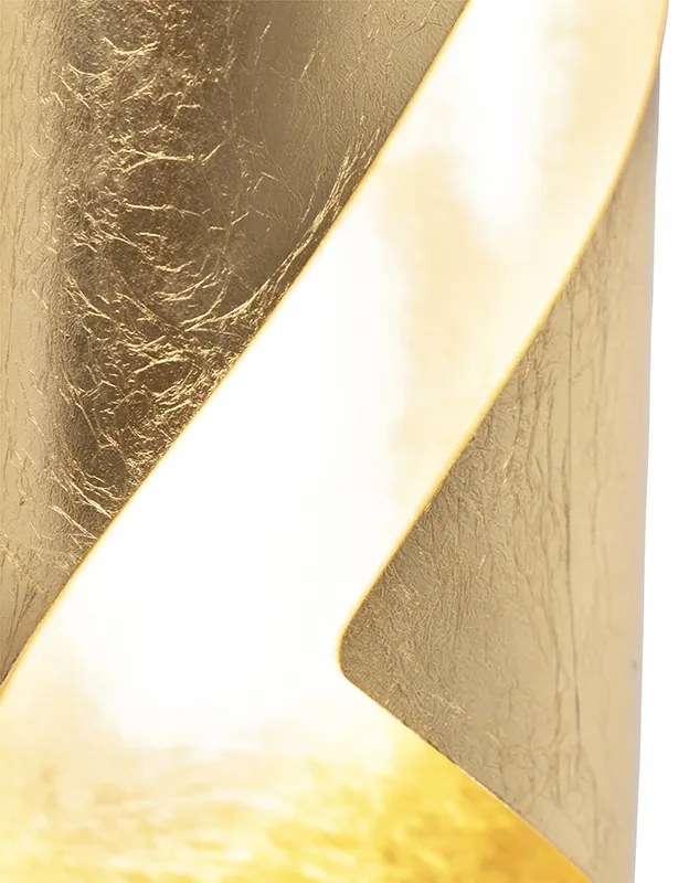 Applique da parete retrò foglia oro con interruttore - Belle