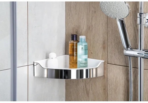 Aqualine - Mensola per doccia ad angolo SAMBA 21,8x30 cm cromo lucido