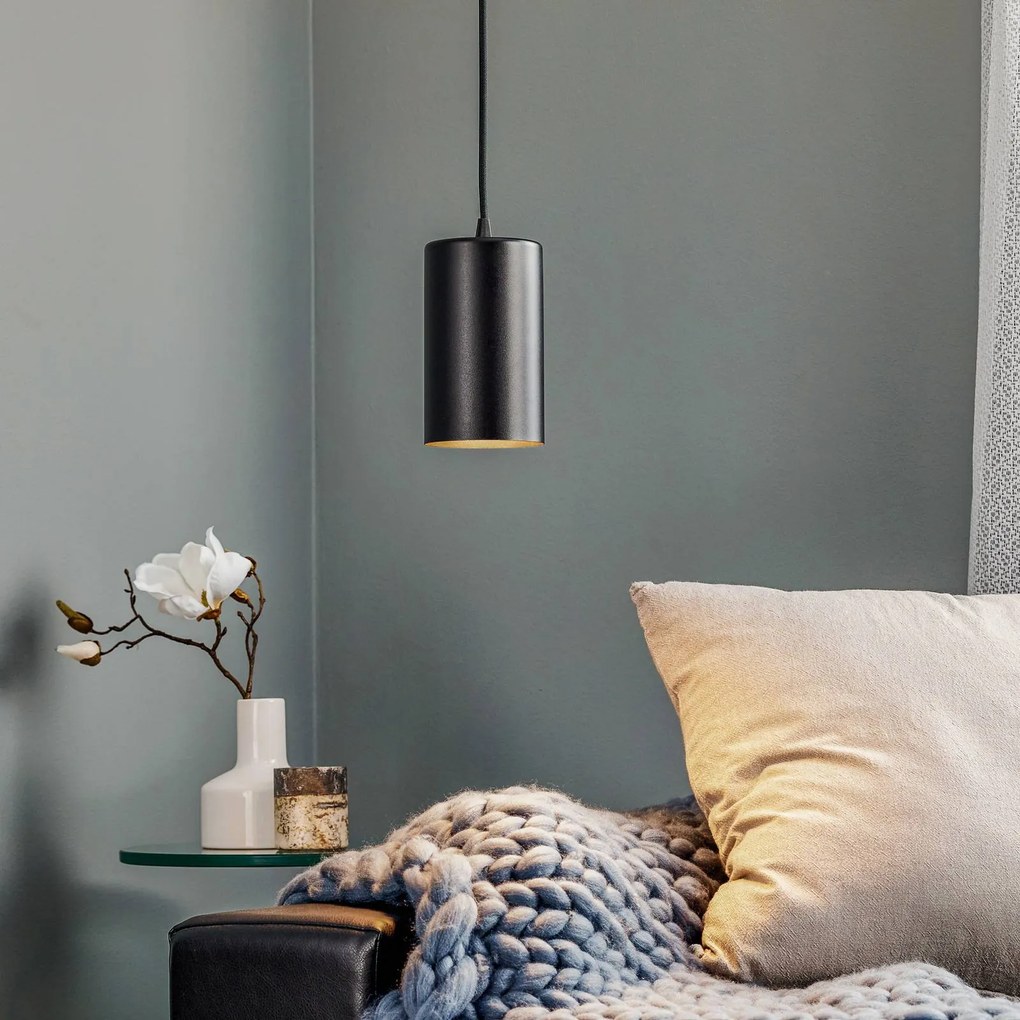 TEMAR LIGHTING Lampada a sospensione ZW Tube 170, a 1 luce, nero