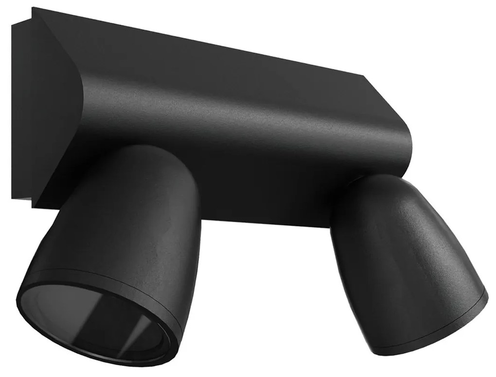 Applique da Esterno IP65 con 2 basi GU10 Serie AXIS - Nera