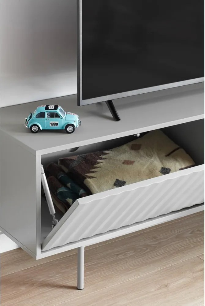 Mobile TV grigio-color naturale effetto rovere 140x52 cm Sierra - Teulat