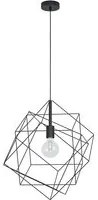 Lampadario Industrial Straiton 1 Luce Acciaio Nero Grande