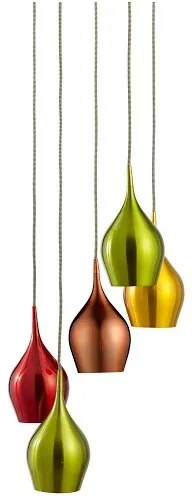 Searchlight 6461-12GO - Lampadario a sospensione con filo VIBRANT 1xE14/40W/230V oro