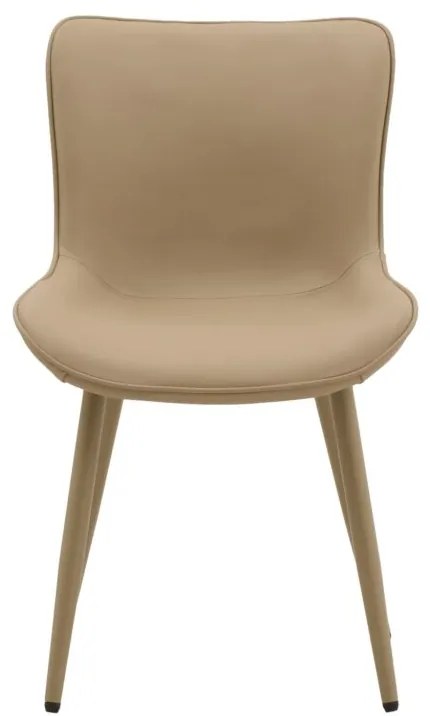 Set di sedie KUDI CHIN in similpelle beige e gambe in metallo beige