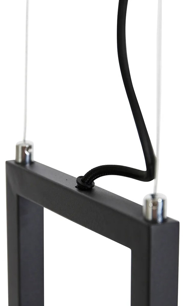 Lampada a sospensione intelligente nera con mensola incl. 4 GU10 Wi-Fi - Cage Rack