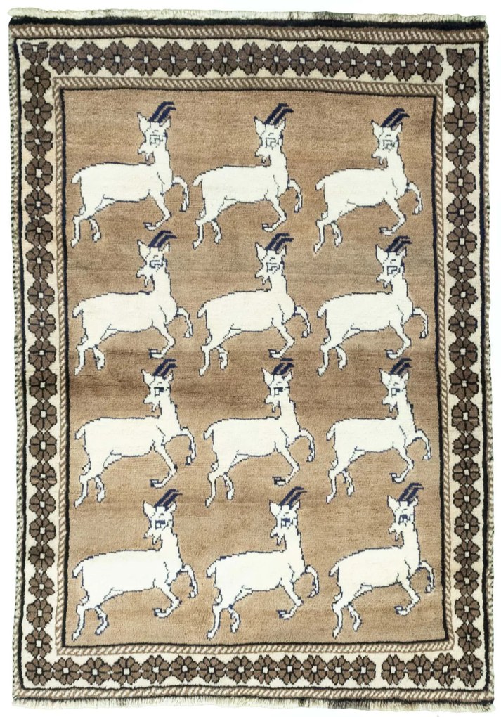 Gabbeh Tappeto 100 x 150 Marrone (Iran) Annodato A Mano