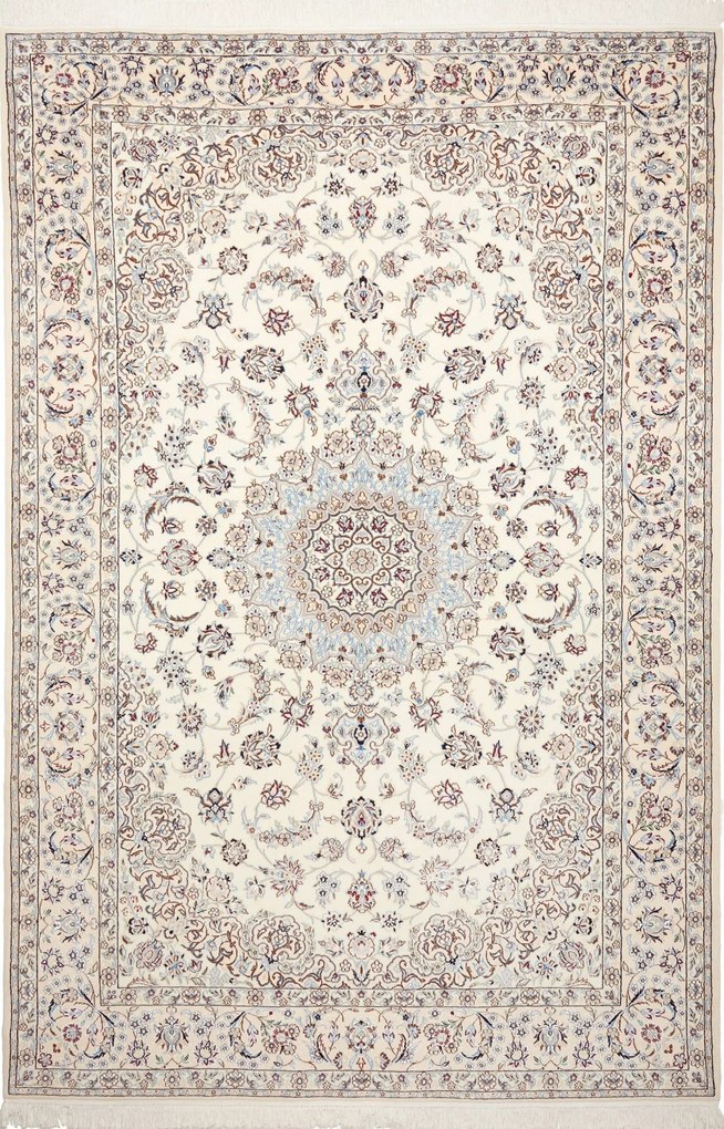 Nain Tappeto persiano 300 x 200 Beige (Iran) Annodato A Mano